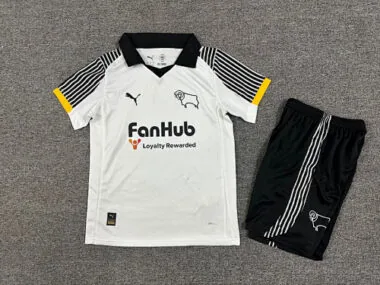 25-26 Derbyshire Home Kids Soccer Jerseys