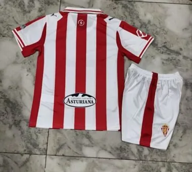 25-26 Gijón Home Kids Soccer Jerseys Albumbild 2