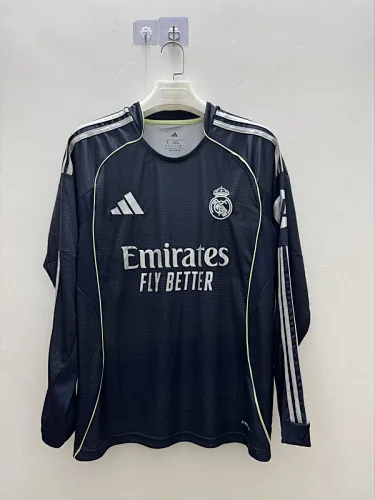 25-26 Real Madrid Away Long Sleeve Soccer Jerseys