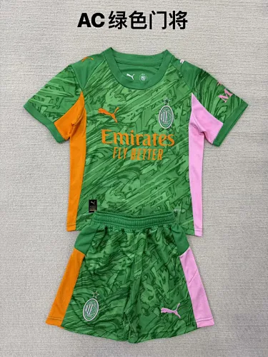 25-26 AC Milan Goalkeeper Kids Soccer Jerseys