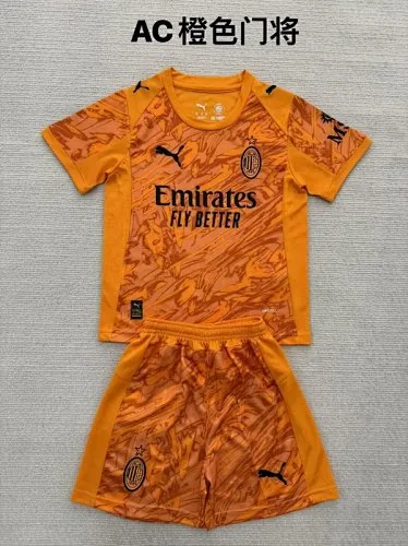 25-26 AC Milan Goalkeeper Kids Soccer Jerseys