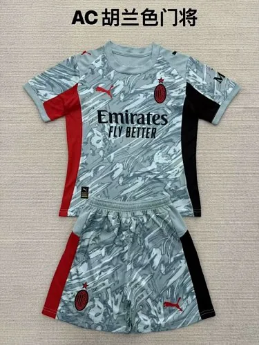 25-26 AC Milan Goalkeeper Kids Soccer Jerseys
