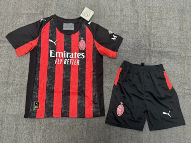 25-26 AC Milan Home Kids Soccer Jerseys