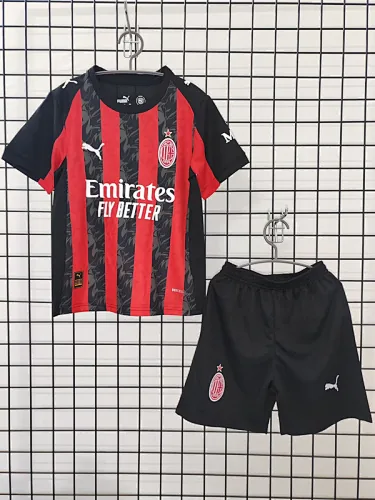 25-26 AC Milan Home Kids Soccer Jerseys