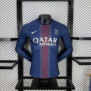 25-26 Paris Home Long Sleeve Soccer Jerseys