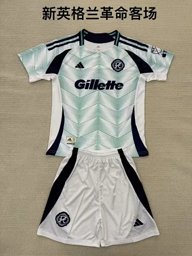 25-26 New England Revolution Away Kids Soccer Jerseys