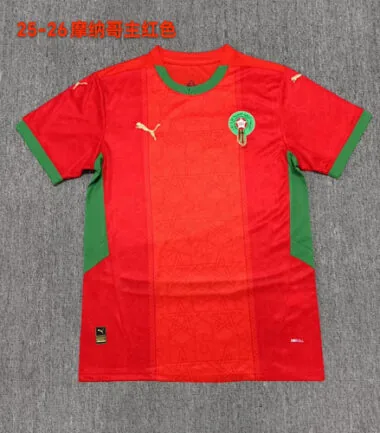 25-26 Morocco Home Soccer Jerseys