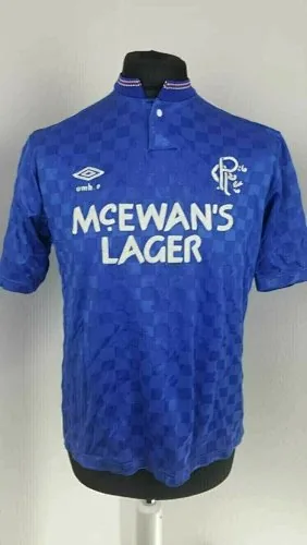 87/90 Rangers Home Retro Soccer Jerseys