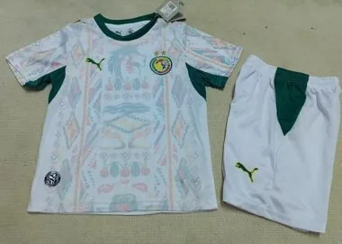 26-27 Senegal thuisvoetbalshirts voor kinderen