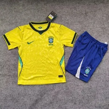 26-27 Brazil Home Kids Soccer Jerseys