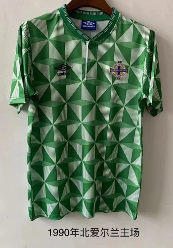 1990 North Ireland Home Retro Soccer Jerseys