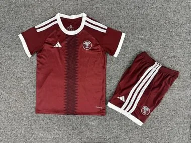 26-27 Qatar Home Kids Soccer Jerseys