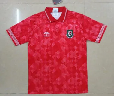 90/92 Wales Home Retro Soccer Jerseys