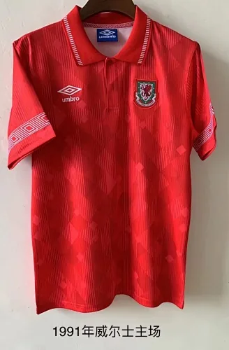 1991 Wales Home Retro Soccer Jerseys
