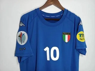 Imagen 2 del álbum 2000 Italy Home Retro Long Sleeve Soccer Jerseys