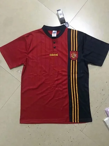 1996 Spain Home Retro Soccer Jerseys