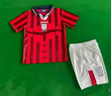 1998 England Away Kids Soccer Jerseys