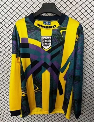 1995 England Home Retro Soccer Jerseys