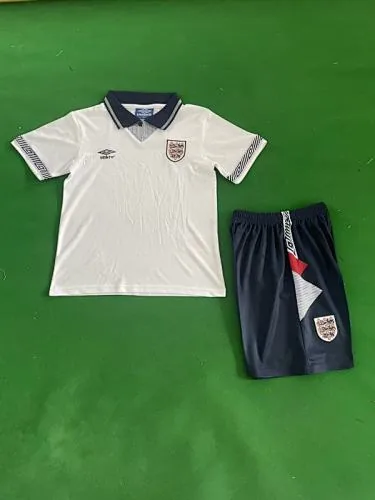 1990 England Home Kids Soccer Jerseys