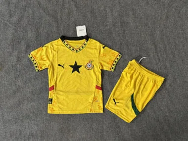 25-26 Ghana Away Kids Soccer Jerseys