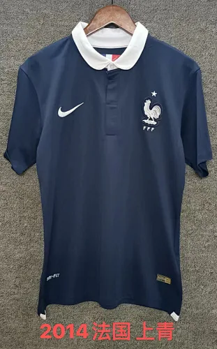 2014 France Home Retro Soccer Jerseys
