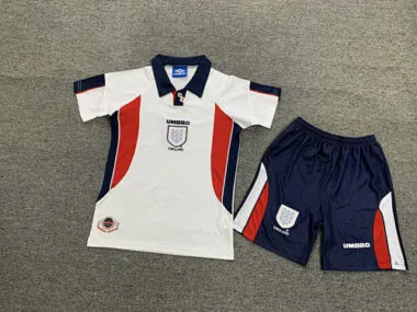 1998 England Home Kids Soccer Jerseys
