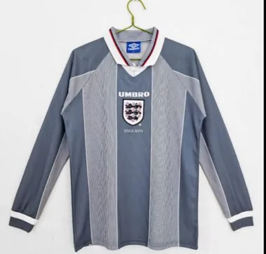 1996 England Away Retro Soccer Jerseys