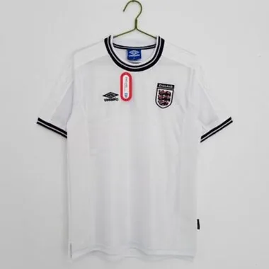 2001 England Home Retro Soccer Jerseys