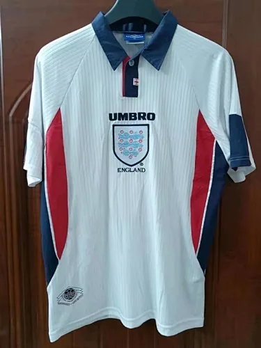 1998 England Home Retro Soccer Jerseys