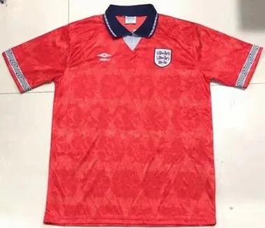 1990 England Away Retro Soccer Jerseys