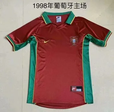 1998 Portugal Home Retro Soccer Jerseys
