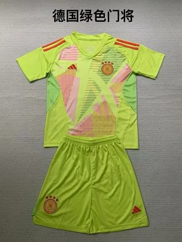 2024 Germany Green Goalkeeper Adults And Kids Soccer Jerseys