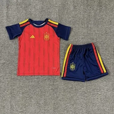 2026 Spain Home Kids Soccer Jerseys