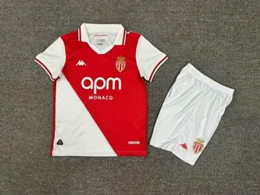 2024 Monaco Home Kids Soccer Jerseys