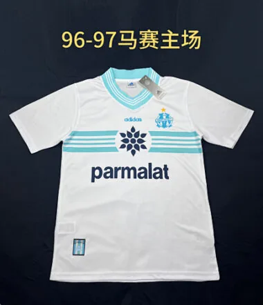 1996/97 Marseille Home Retro Soccer Jerseys