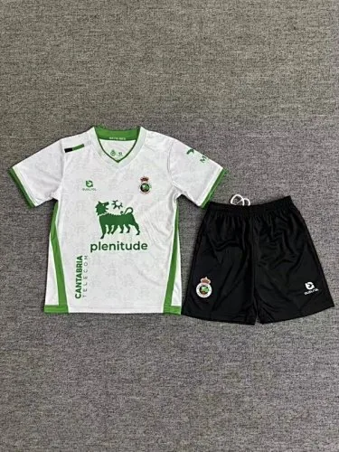 25-26 Racing de Santander Home Kids Soccer Jerseys