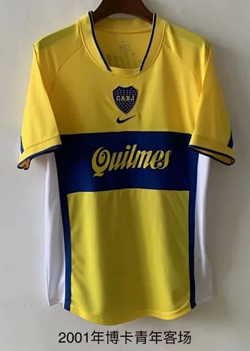 2001 Boca Home Retro Soccer Jerseys