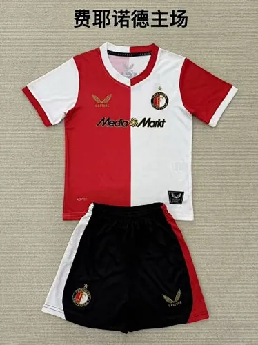 25-26 Feyenoord Home Kids Soccer Jerseys