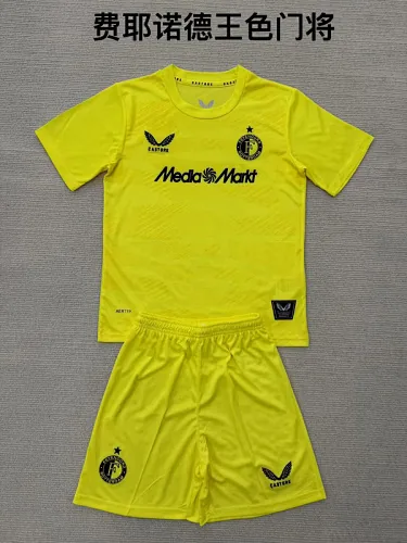 25-26 Feyenoord Goalkeeper Kids Soccer Jerseys