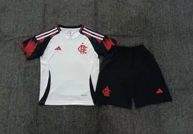 25-26 Flamengo Away Kids Soccer Jerseys