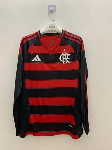 25-26 Flamengo Home Long Sleeve Soccer Jerseys