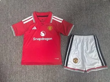26-27 Man United Home Kids Soccer Jerseys