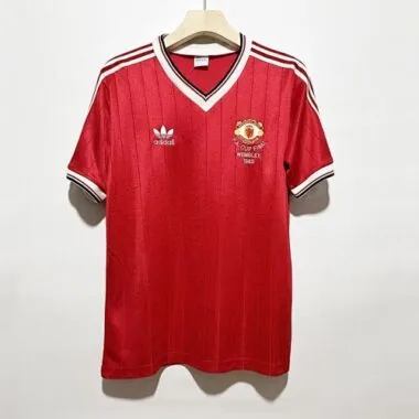 1983 M-anchester U-nited FA CUP FINAL Version Soccer Jerseys