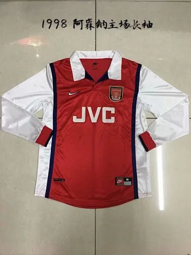 Camisolas de futebol retro do Arsenal de 1998 (jogo em casa)