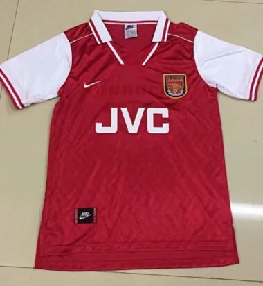 Camisolas de futebol retro do Arsenal (jogos em casa) de 1996