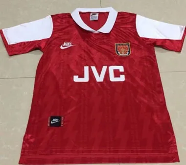 Camisolas de futebol retro do Arsenal de 1994 (jogo em casa)