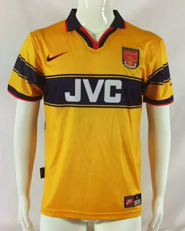Camisolas de futebol retro do Arsenal para jogos fora de casa de 1997
