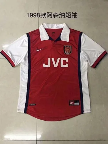 Camisolas de futebol retro do Arsenal de 1998 (jogo em casa)
