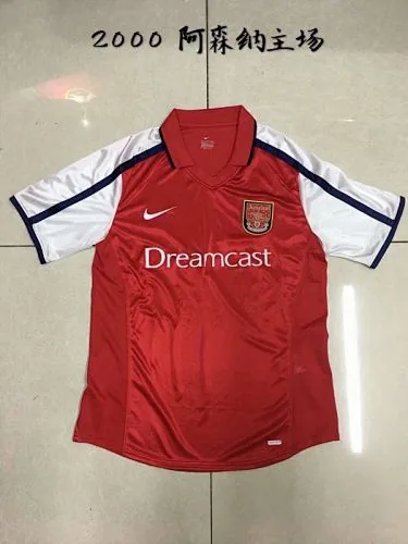 Camisolas de futebol retro do Arsenal para jogos em casa de 2000