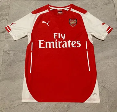 Camisolas de futebol retro do Arsenal para jogos em casa da época 14/15